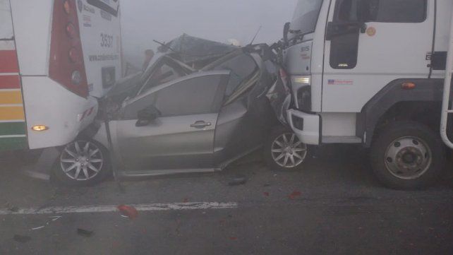 Un choque en cadena dejó como saldo varios heridos en Ruta 12. Un choque en cadena dejó como saldo varios heridos en Ruta 12.