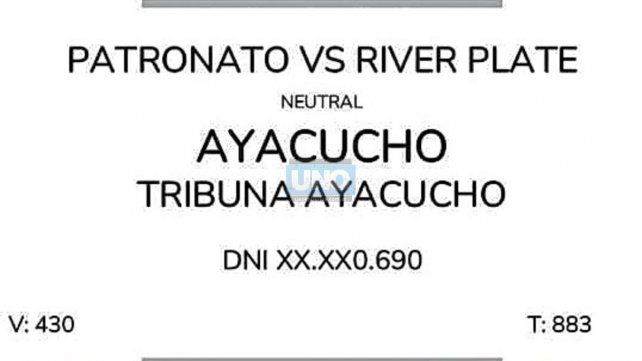 Por internet. Las entradas de Patronato-River, fueron vendidas en diferentes plataformas.