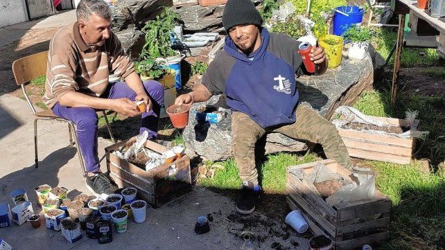 En el taller de Huerta hacen distintos cultivos En el taller de Huerta hacen distintos cultivos