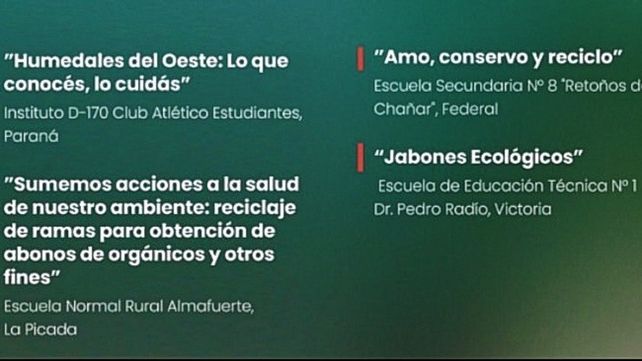 Medio ambiente. Las propuestas tienen por objetivo incentivar la planificación y ejecución de proyectos sociales sustentables. Medio ambiente. Las propuestas tienen por objetivo incentivar la planificación y ejecución de proyectos sociales sustentables.