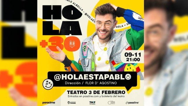 Pablo Albella presenta HOLA +30 en Paraná Pablo Albella presenta HOLA +30 en Paraná