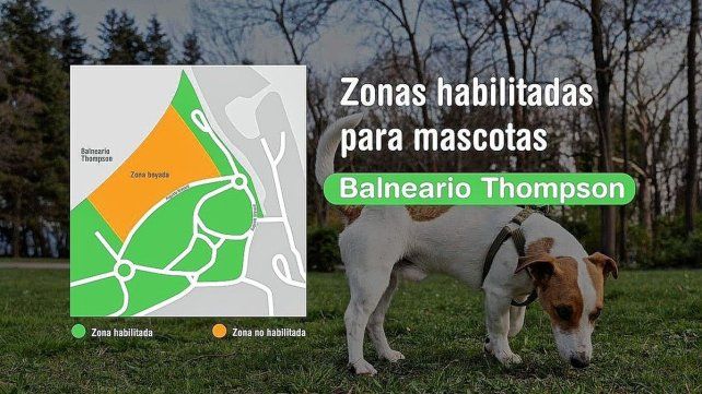 Los sectores donde pueden andar las mascotas en el balneario Thompson. Los sectores donde pueden andar las mascotas en el balneario Thompson.