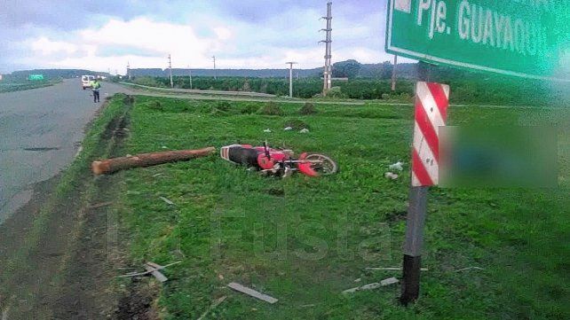 El siniestro vial acontenció en momentos que en la zona de Federación se había desatado una fuerte tormenta.