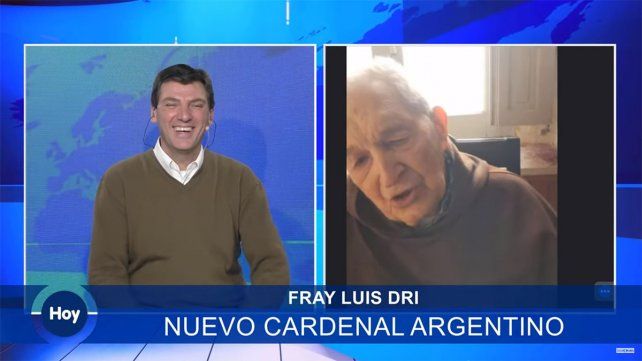 El fray Luis Dri, nombrado cardenal electo agradeció al Papa Francisco por haberle conferido ese título y dijo que siente felicidad al confesar a las personas