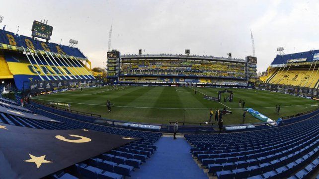 La Bombonera sin banderas para el partido de está noche por la Copa Libertadores.