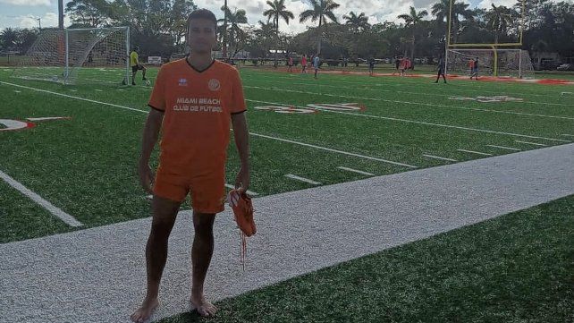 Guido Cacciabué, en el campo de entrenamientos.