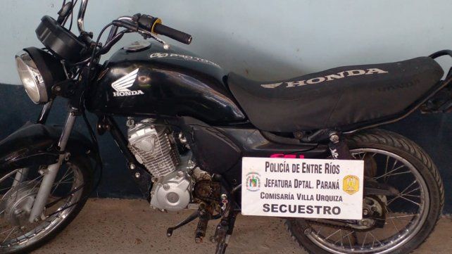 La moto fue robada en noviembre de 2022 y la encontraron en un control de rutina.