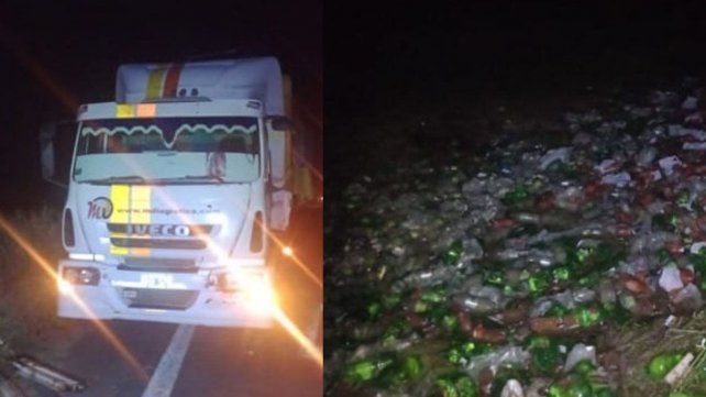 Un camión despistó en la Ruta 12 y perdió su carga. Un camión despistó en la Ruta 12 y perdió su carga.