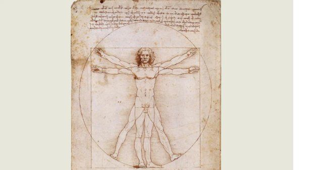 El hombre de Vitruvio, de Da Vinci fue la inspiración para el trabajo premiado. El hombre de Vitruvio, de Da Vinci fue la inspiración para el trabajo premiado.