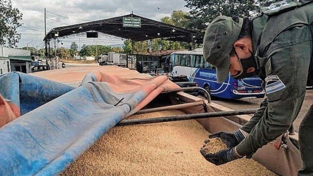 Gendarmería, en la ruta nacional 14, se detectó el transporte con soja que había salido desde Caseros. Investigan quién emitió la factura con datos falsos.