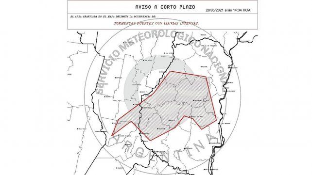 Tormentas fuertes con lluvias internas se desatan sobre gran parte de Entre Ríos.