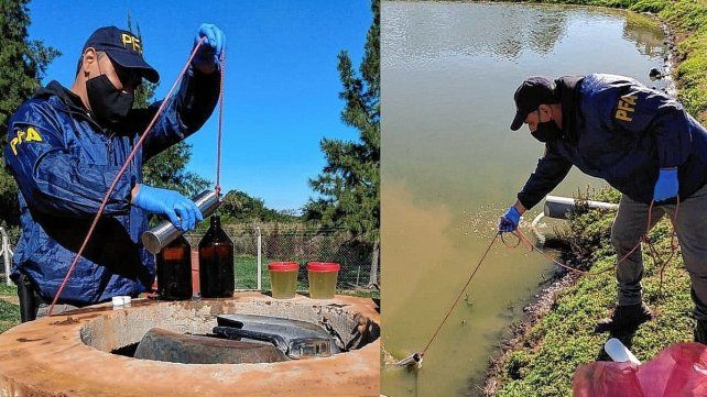 Durante el procedimiento se tomaron muestras de agua.