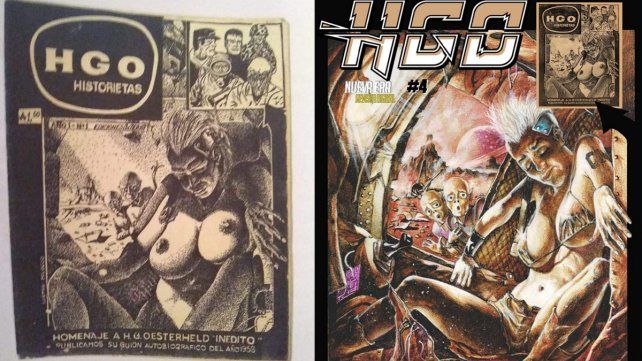 Milocco cofundó la revista revista HGO. Comparativa: una tapa de la primera versión y un cover actual. Milocco cofundó la revista revista HGO. Comparativa: una tapa de la primera versión y un cover actual.