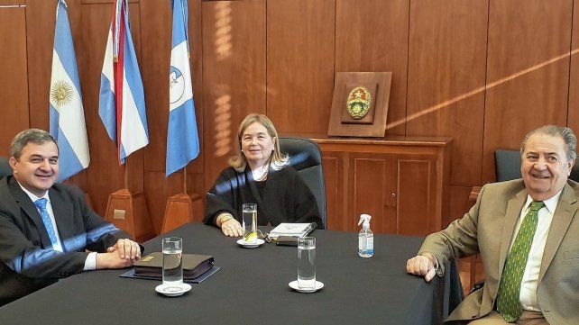 Reunión del STJ y el diputado Jorge Cáceres por la necesidad de un Juzgado Laboral en Diamante.