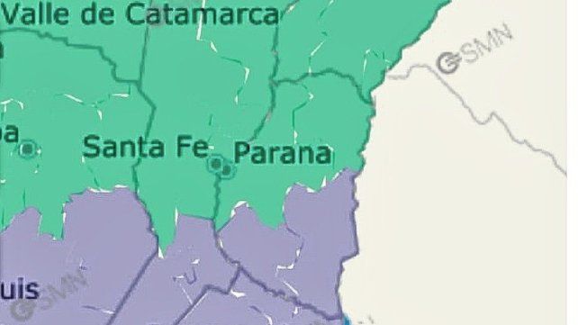 Hay alerta violeta por niebla para parte del centro y todo el sur de Entre Ríos. Hay alerta violeta por niebla para parte del centro y todo el sur de Entre Ríos.