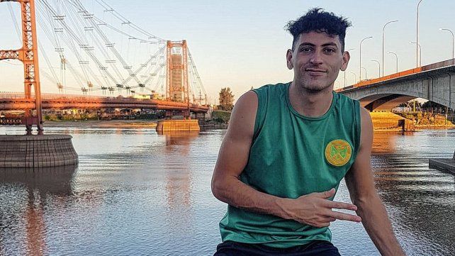 Walter Rigoni disfrutando de su estadía en Santa Fe.