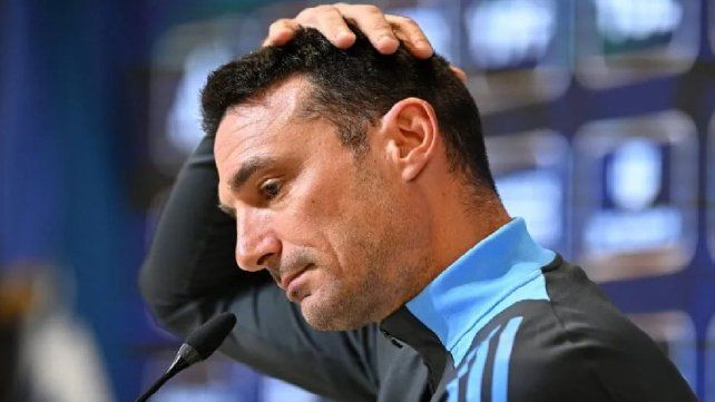 Lionel Scaloni, emotivo en la conferencia de prensa. Lionel Scaloni, emotivo en la conferencia de prensa.