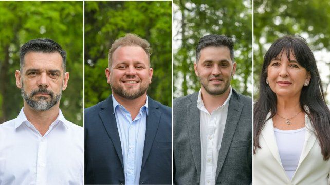 Eduardo Lorefice, secretario de Obras Públicas y Planeamiento Urbano; Julián Hirschfeld; secretario de Servicios Públicos; Alexis Bilbao, Secretario de Hacienda y Producción; Mariela Ponce, Secretaria de Desarrollo Humano. Eduardo Lorefice, secretario de Obras Públicas y Planeamiento Urbano; Julián Hirschfeld; secretario de Servicios Públicos; Alexis Bilbao, Secretario de Hacienda y Producción; Mariela Ponce, Secretaria de Desarrollo Humano.